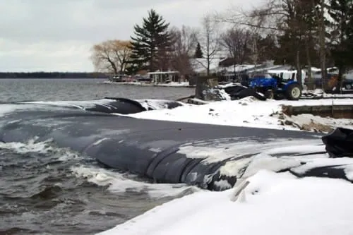 Canal Dredging Temporary Dam 1