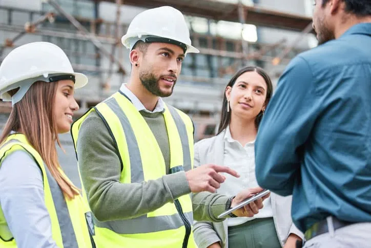 Construction Team Talking to Each Other