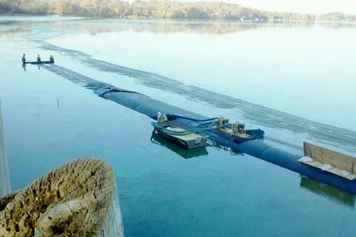 Temporary Cofferdam Lake Install 6
