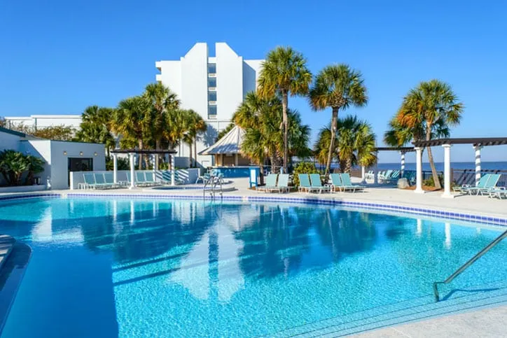 Beautiful swimming pool at a luxury resort on the Gulf Coast in Florida