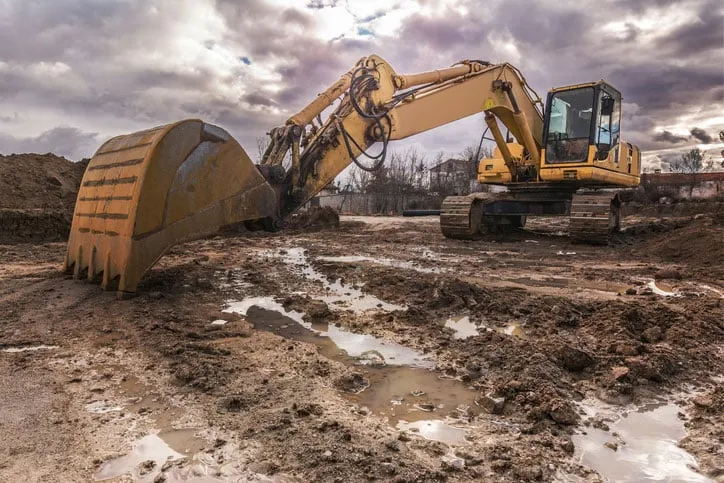 Heavy machinery for the construction
