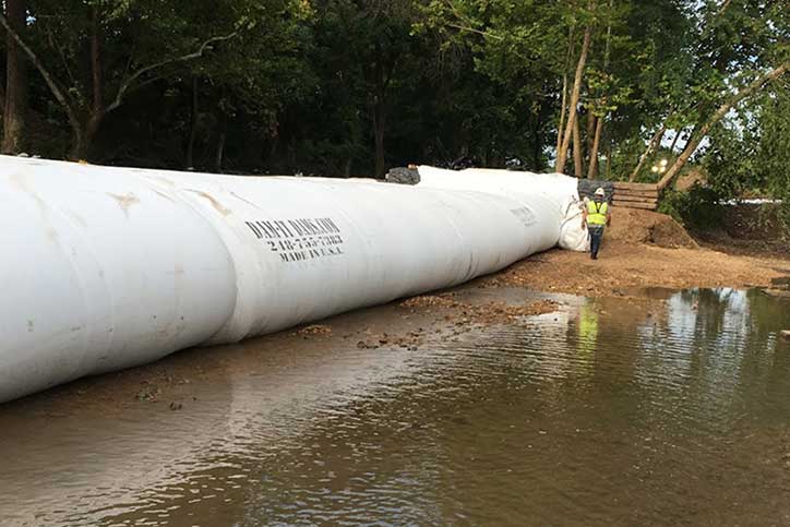 Close Up of How Inflatable Cofferdams Can Save You Money Application