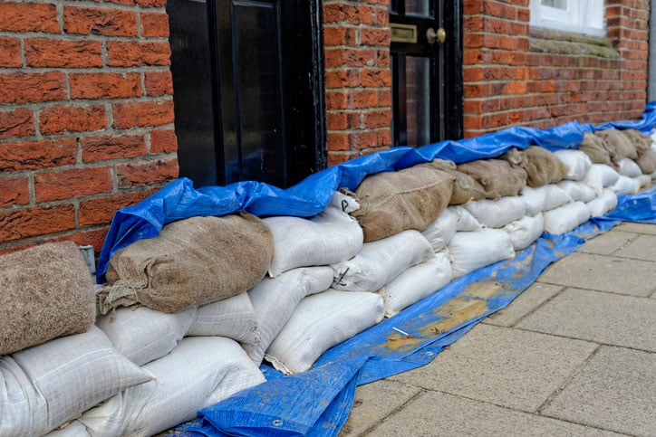 Flood prevention with Sandbags